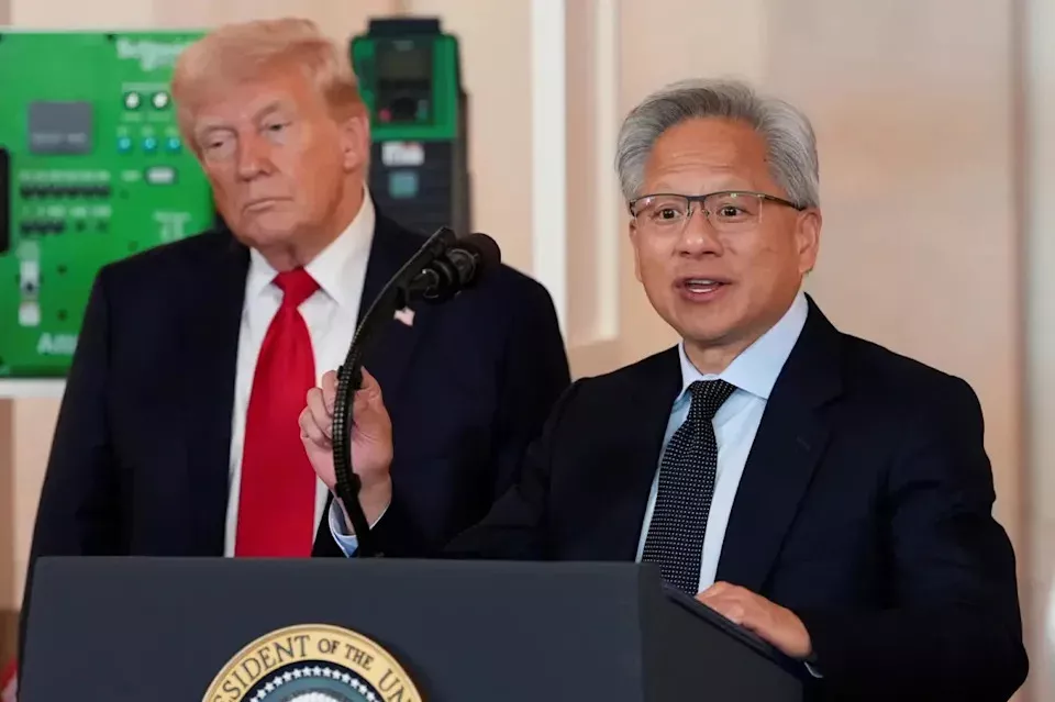 Trump and Nvidia CEO Jensen Huang Dismiss AI Doomsday Fears in On-Stage Call